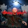 Voice Activated Halloween Ghost Decoration with LED Eyes Hanging Zombie Props Spooky Sound Effects for Party Garden Graveyard