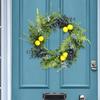 Spring Summer Wreath Party Decor for Front Door Simple To Hang Decoration Artificial Lemon Blueberry
