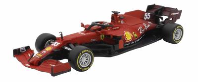 Bburago Масштаб Ferrari SF21 Сайнс Прозрачный кейс Готовое изделие 1/43 (2021) №55 C. Младший