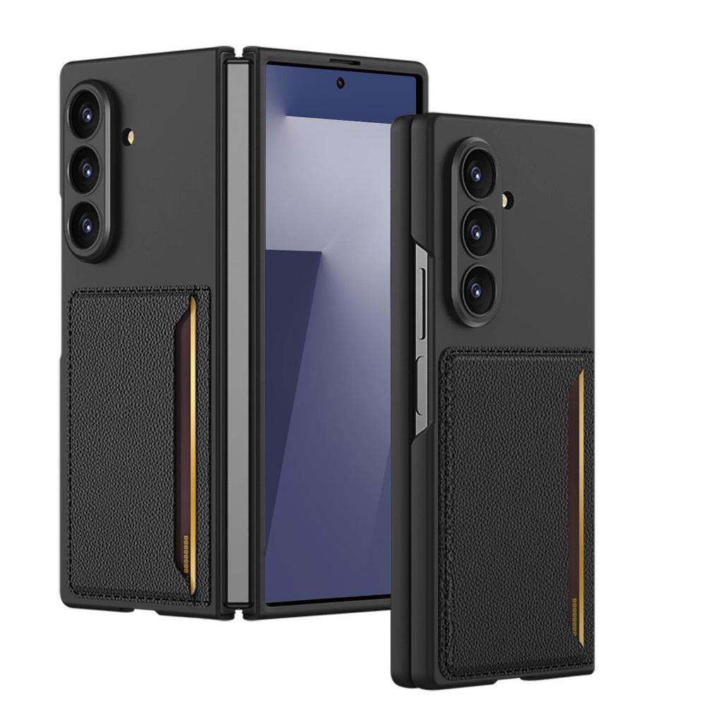 Ультратонкий чехол-книжка Samsung zFold7 в деловом стиле с держателем для карт и защитой от падений