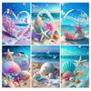 Shell Seaside Scenery 5D DIY Diamond Painting for Adult and Kids,Embroidery Kits,Full Rhinestones Diamond Painting, Handmade Home Decor Gifts