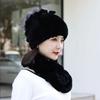 Новая мода женская зимняя шапка из натурального меха кролика рекс, шарф, натуральный мягкий мех кролика рекс, шапка, шарфы, наборы для леди, для отдыха на открытом воздухе, для сохранения тепла