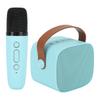 Мини-караоке-машина с беспроводным микрофоном, портативная Bluetooth-колонка для детей и взрослых, синяя