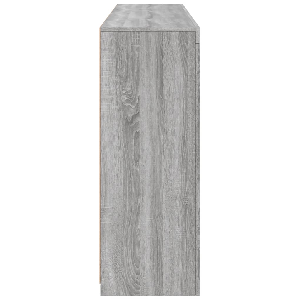Sideboards with LED Lights 3 pcs Grey Sonoma Particleboard
