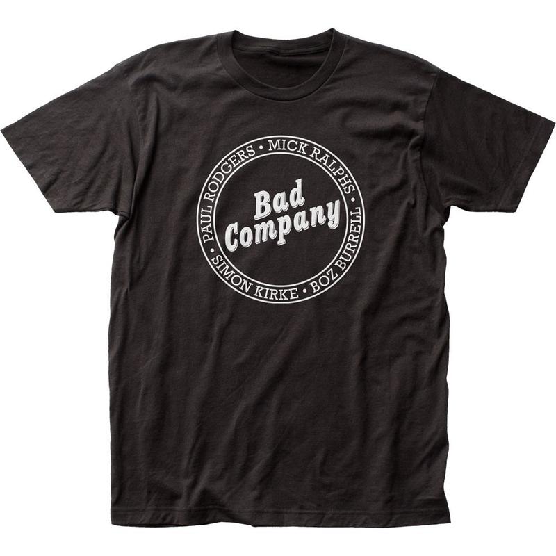 Bad Company Lineup Unisex T-Shirt Music Classic Concert Rock Band Tee New Black