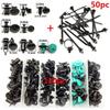 120 Pcs Car Door Panel Mixed Size Fastener Clip +50 Pcs Wrap Cable Fixed Clamp