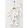 Комплект комбинезонов с шапочкой из 100 % хлопка для маленьких девочек Lavender Garden, бежевый