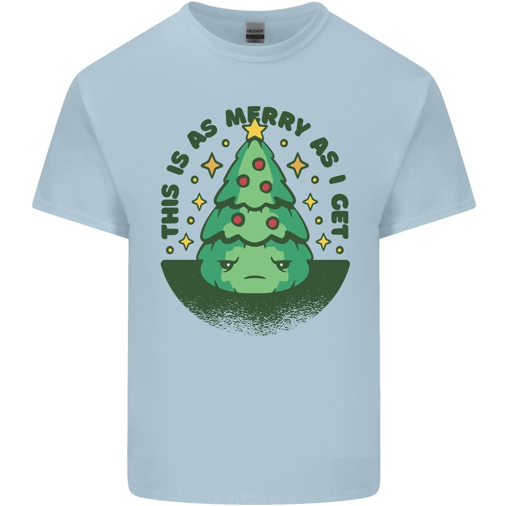 Bah Humbug Christmas Tree Funny Unisexs Light Cotton TShirt