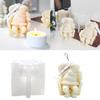 Christmas Candle Silicone Mold 3D Santa Candle Mold for Making Candle Soap Plaster Chocolate Ornament Home Decoration