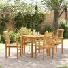 VidaXL Stackable Garden Chair 4 Pcs In Solid Teak Wood 42007596