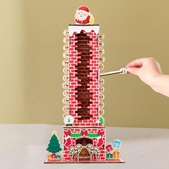 Адвент-календарь Санты 2026 Легко устанавливаемые украшения Рождественский календарь обратного отсчета с Сантами