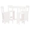 VidaXL 5 Pcs Garden Bar Set White Solid Pine Wood, Pub Set, Patio Bar Set, Set of 3157800