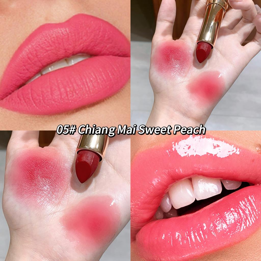 SHAQINUO Двусторонняя помада-дождевик с фиксированным цветом