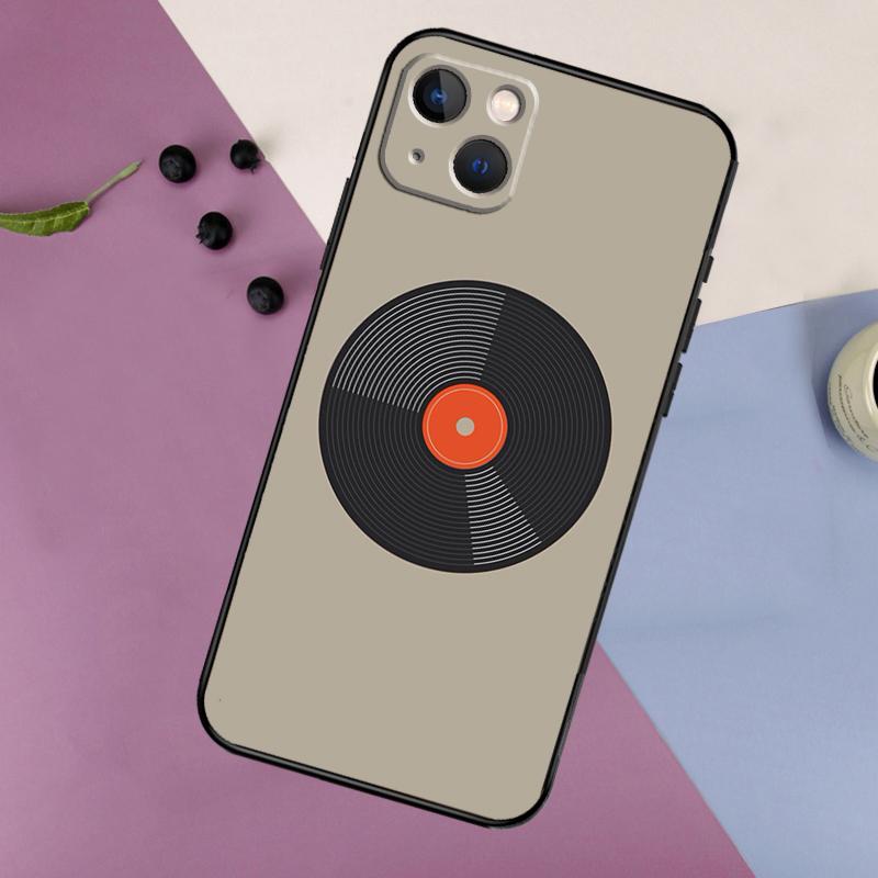 Vinyl Record Music Phone Case For iPhone 11 12 13 14 16 15 Pro Max Mini 7 8 Plus X XR XS Max Bumper Cases Cover