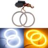 YongMing Squid Ring LED Headlight 80MM 4014 102 Rows Double Sided Tape Cover White