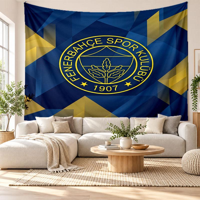 Fenerbahçe FC Wall Tapestry, Soft Fabric Wall Hanging, Decorative Backdrop For Bedroom Home Wall Art