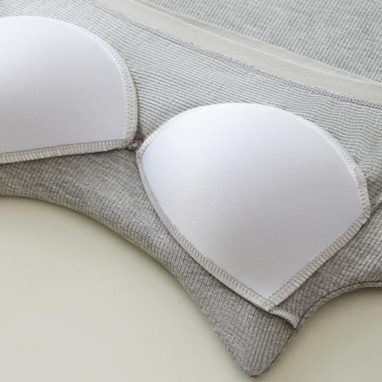 Женский топ-майка без рукавов с широкими бретелями и встроенным бюстгальтером с мягкой подкладкой