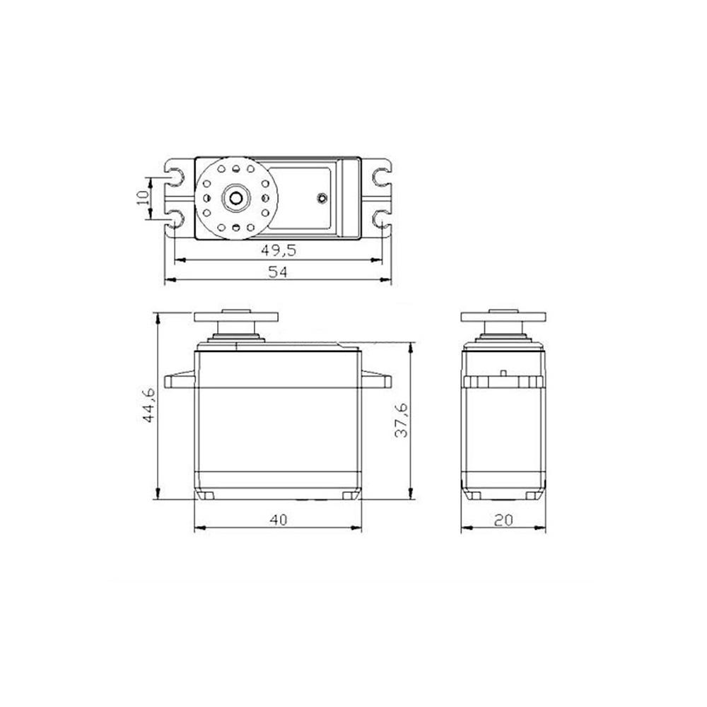 1 шт. Power HD-3001HB 4,4 кг стандартный сервопривод 43 г