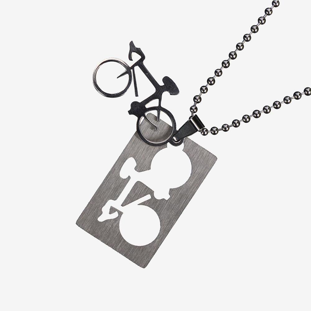 Mens Unique Steel 50CM Stainless Chain Bike Jewellery Silver Necklace