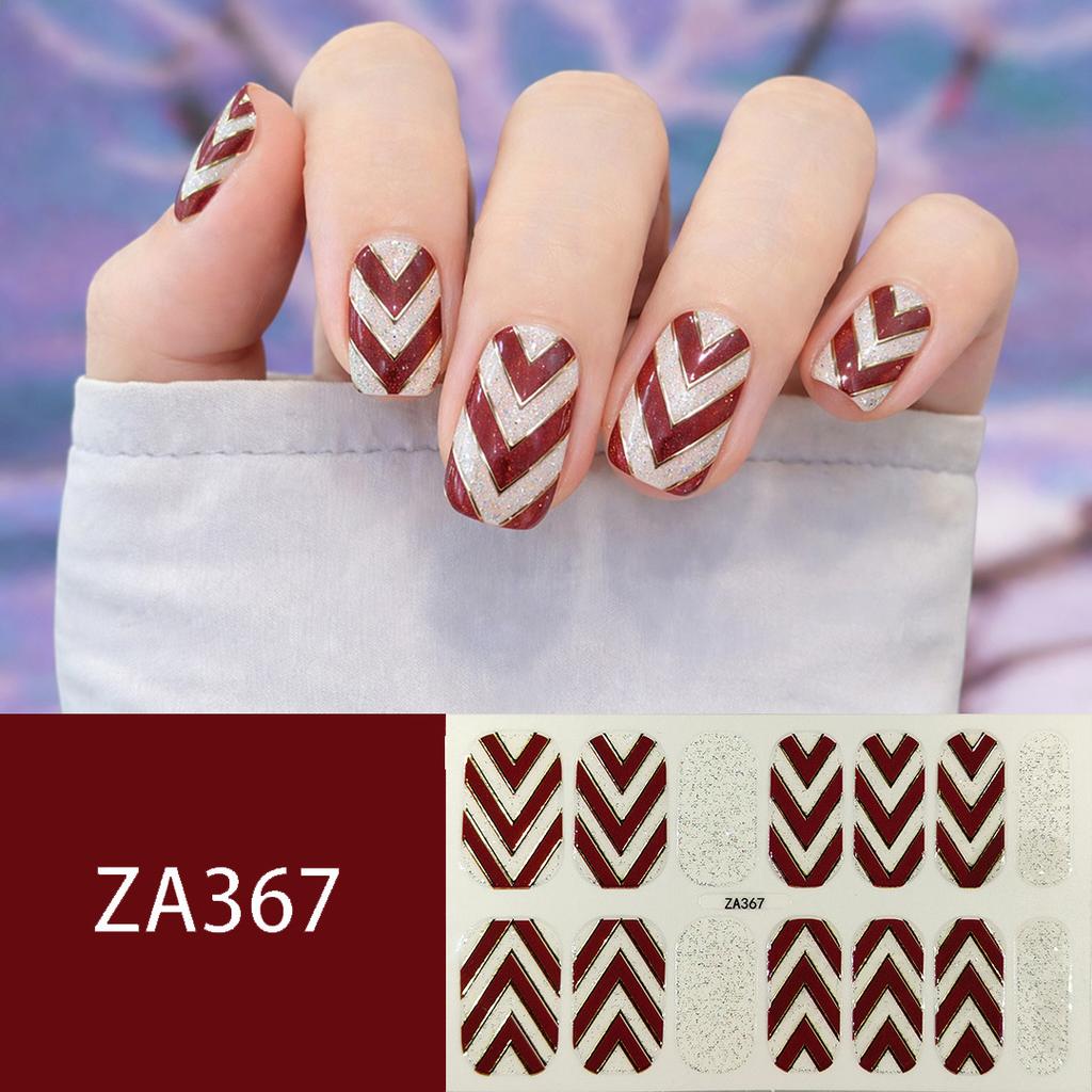 ZA Skin Brightening Waterproof No-Cure Full Cover Gel Nail Wraps, Luxury Minimalist Nail Stickers, Nail Patch Films