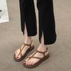 Fashion Summer Women Sandals 2025 New Retro Clip Toe Sandals Fashion Comfortable Casual Roman Shoes Soft Sole Woman Gladiator Sandalias