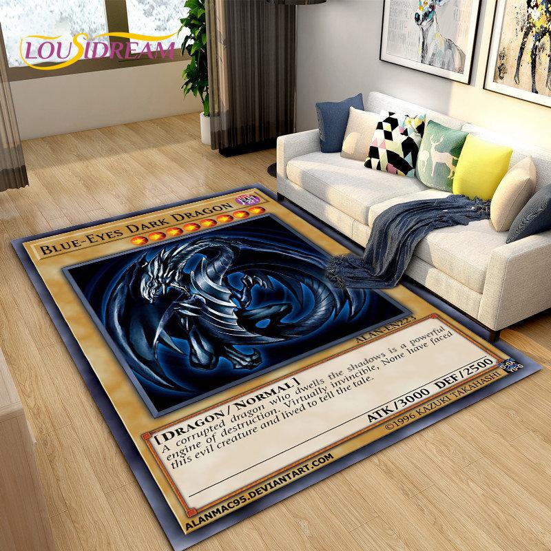 Yu-Gi-Oh MONSTER CARD Большой ковер в стиле аниме, ковер для гостиной, спальни, дивана, коврик для украшения, детский нескользящий напольный коврик