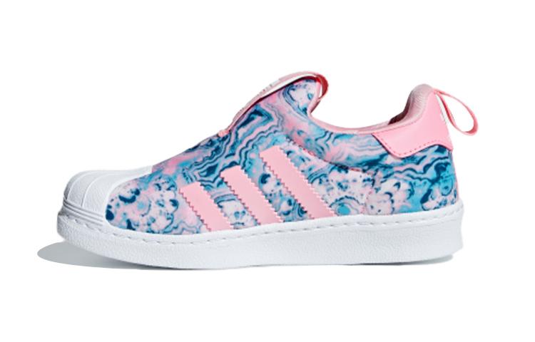 Adidas Originals SUPERSTAR 360 C Low top Kids' Skateboarding Shoes Pink Blue White Children Aged 3 7 Years Old CG6570