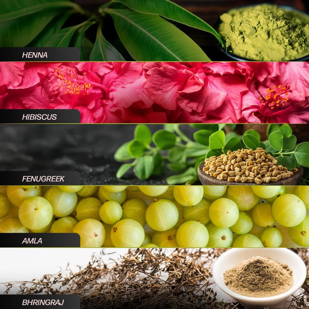 Indica Easy Do-It-Yourself Hair Color Shampoo Pump Pack with 5 Herbal Extracts and 100% Ammonia Free, 180 ML - Natural Black Colour (Gloves Included)