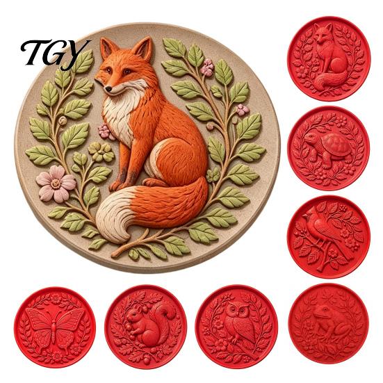 Cement Crafting Supplies Silicone Stepping Stone Mold, Hummingbird/Squirrel/Turtle/Owl/Fox/Butterfly/Frog Paver Molds, Reusable Concrete Animal Design