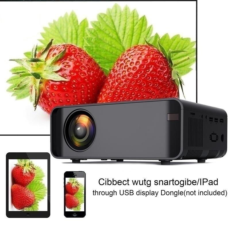 15000 люмен Android Full HD 1080P Портативный проектор для домашнего кинотеатра Портативный видеопроектор 200-дюймовый ЖК-экран Офисный проектор