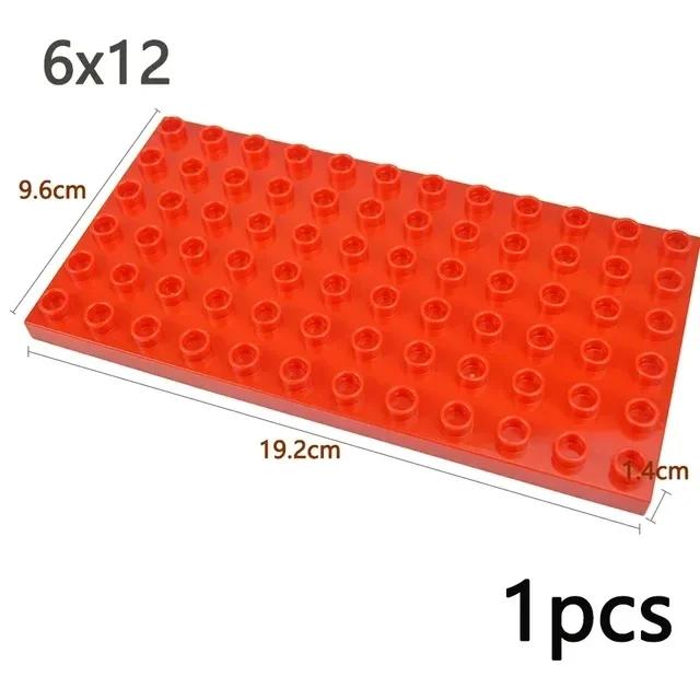 Duploes Big Size Baseplate Multiple Sizes 16x16 8x8 4x4 Bricks Assembly Plates Large Particles Figures Building Blocks Kid Toys