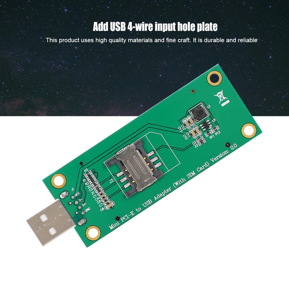 Мини-плата-райзер PCI E на USB для адаптерной карты тестирования WWAN 3G 4G модуля с SIM-картой