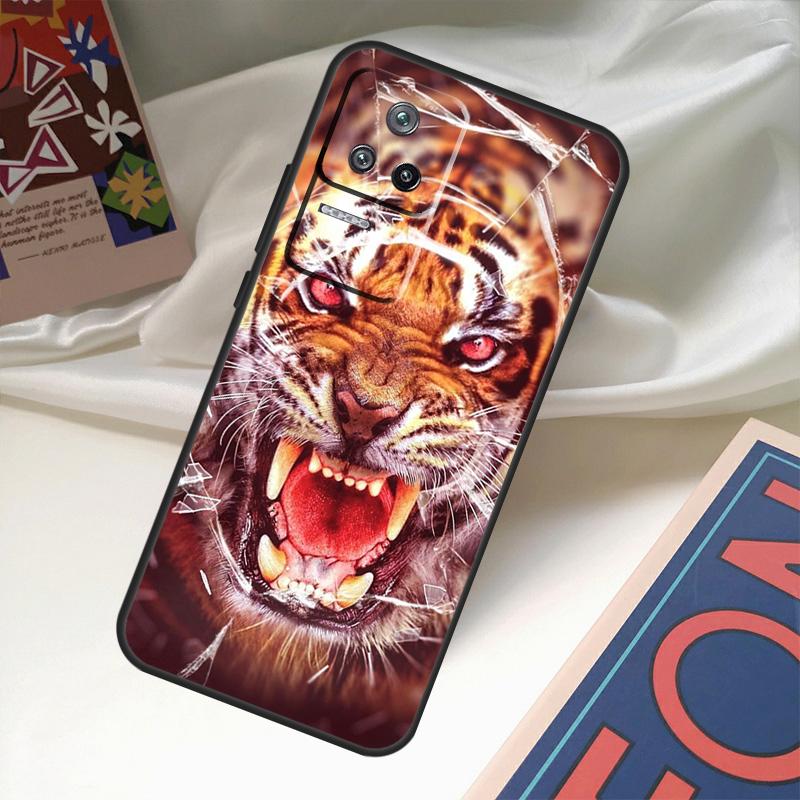Ferocious Tiger Animal Case For POCO X6 Pro X3 X5 F3 F5 M5s M6 Pro Xiaomi 14 Ultra 11T 12T 13T Pro 12 13 Lite Cover