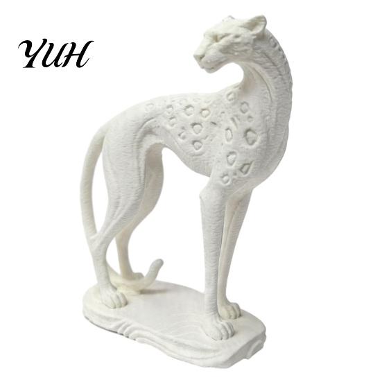 Artistic Shelf Decoration 3D Printed Cheetah Ornament, Modern Standing Leopard Sculpture, Decorative Contemporary Tabletop Accents Animal Figurine
