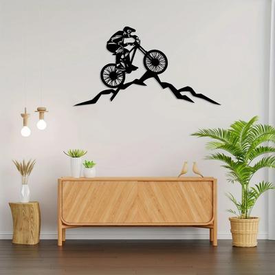 Металлическое настенное искусство Mountain Biker – устойчивый к выцветанию и ржавчине алюминиевый композит, стильное железное искусство для украшения стен и наклеек