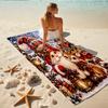 1Pc Christmas Gnome Deer Beach Towel Quick Dry Multiuse For Beach Pool Gym Yoga Home Travel Christmas Halloween Xmas Gift S1153