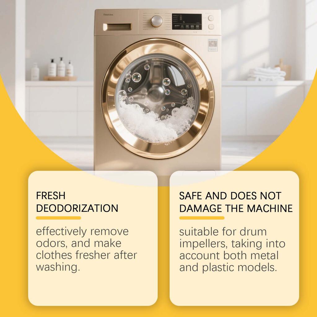 JUE FISH Washing Machine Cleaner Tablets – Daily Cleaning, Deodorizing, and Refreshing Care for All Models
