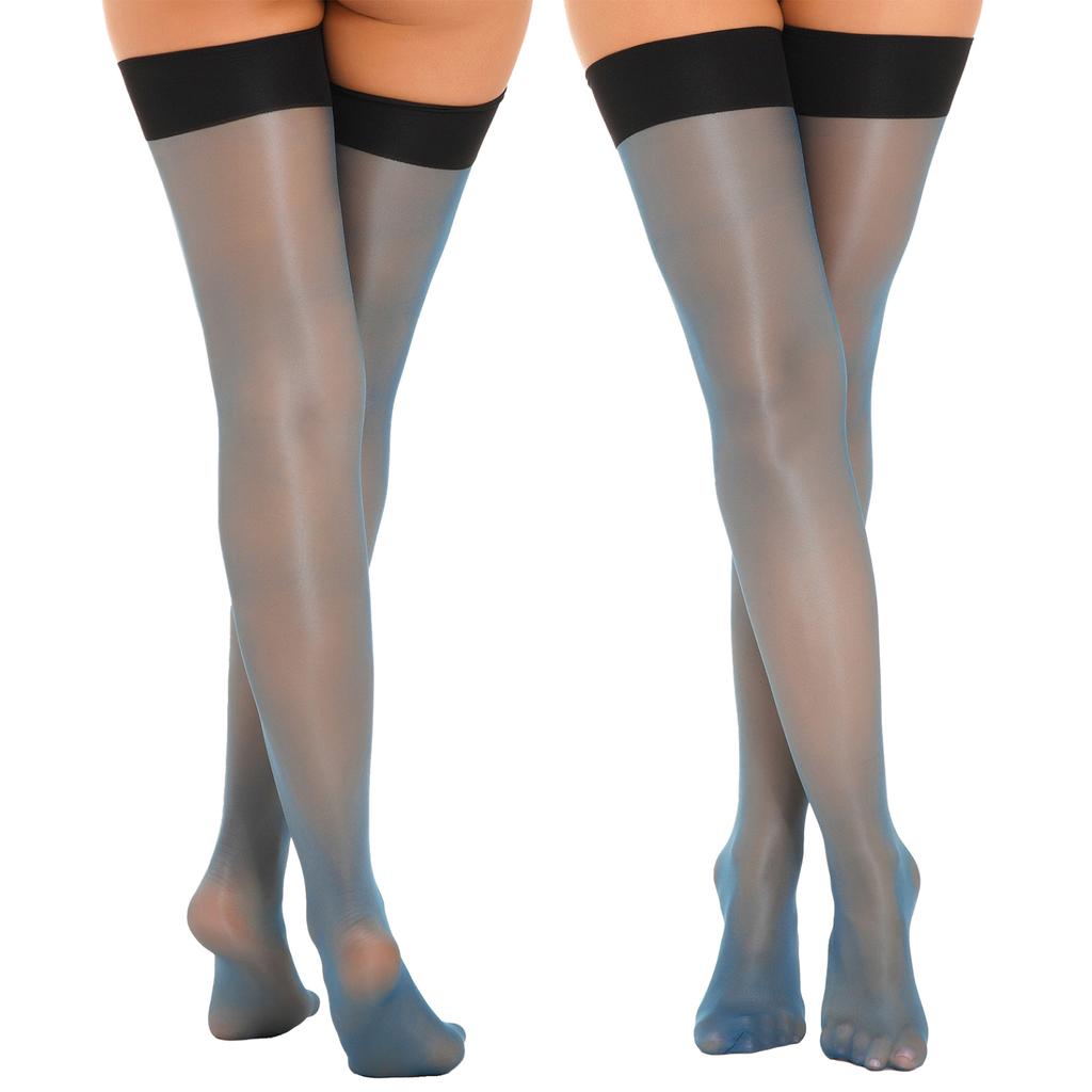 Прозрачные чулки до бедра, ультратонкие эластичные гольфы длиной до колена, длинные носки, колготки, карнавальный костюм для вечеринки