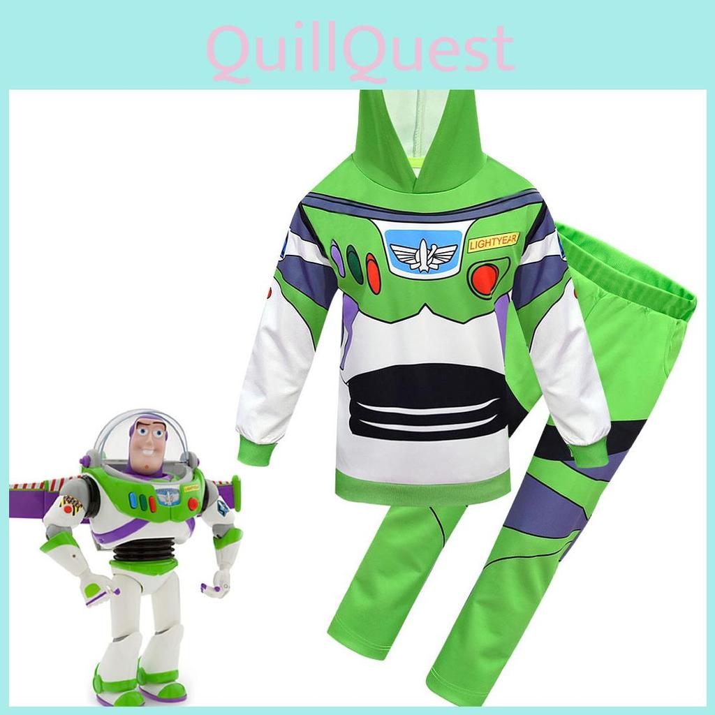 Adorable Toy Story 4 Cosplay Buzz Lightyear 2pcs Set Hoodie Pants Halloween Costume