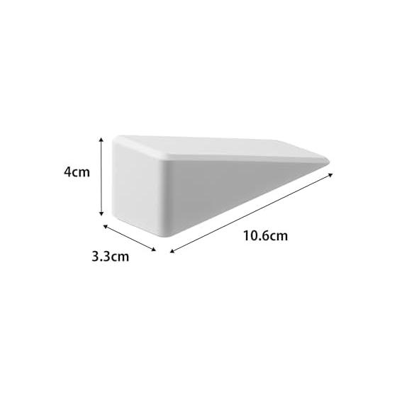 Yamazaki Jitsugyo 10870 Magnetic Silicone Door Stopper White W3.3 x D10.6 x H4cm Tower Indoor Entrance Door Magnetic Storage