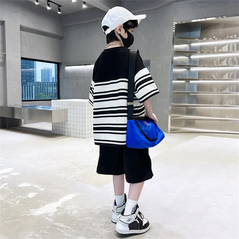 Короткий корейский короткий рукав верх и низ 170 см верх и низ милый подарок для начальной школы [KOSIKINI] Детская одежда, комплект для мальчиков, рукав,