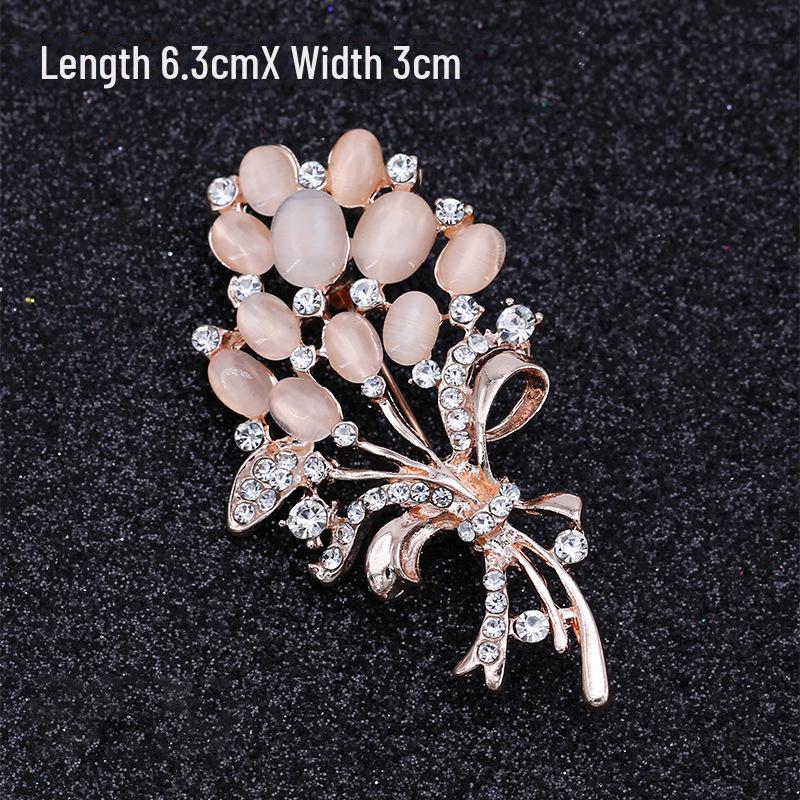 Модная брошь с бантом: Металлические украшения с жемчугом и стразами в виде цветка