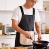 Водонепроницаемый кухонный фартук с 2 съемными карманами-полотенцами, перекрещивающимися на спине, без завязок, фартук шеф-повара, удобный, легко моющийся, для мужчин и женщин