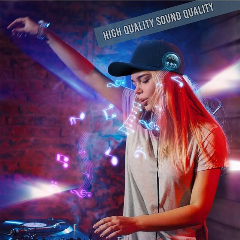 Бейсбольная кепка с беспроводной Bluetooth-гарнитурой, с динамиком, бейсбольная кепка для музыки на открытом воздухе, гарнитура с микрофоном, наушники громкой связи, для занятий спортом