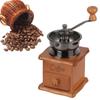 Utensils Stainless Steel Handle Retro Style Mini Wooden Manual Coffee Bean Grinder With Ceramic Millston Spice Burr Mill Coffee