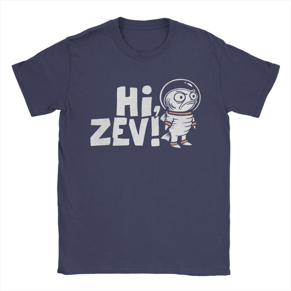 Новинка Dungeon Crawler Carl Hi Zev Футболка Мужская с Круглым Вырезом Чистый Хлопок Футболка С Коротким Рукавом Идея для Подарка Одежда