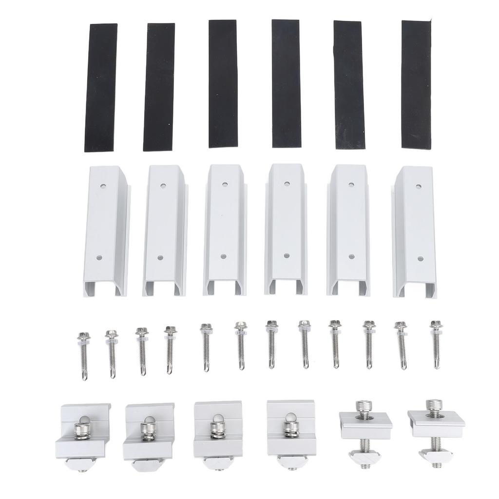 Комплекты кронштейнов для крепления солнечных панелей Алюминиевый сплав Кронштейны для крепления солнечных панелей на плоской крыше Торцевые зажимы