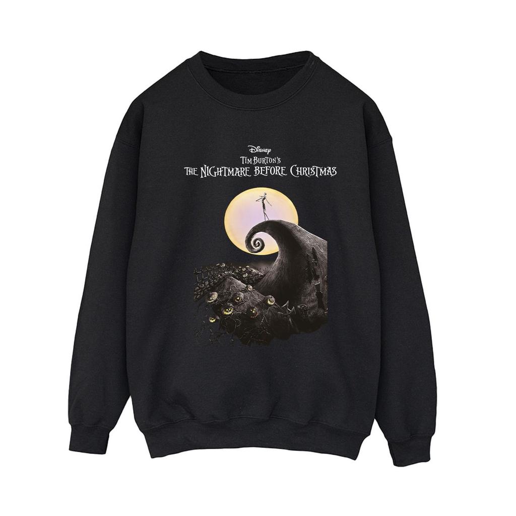 The Nightmare Before Christmas Womens/Ladies Moon Poster Sweatshirt