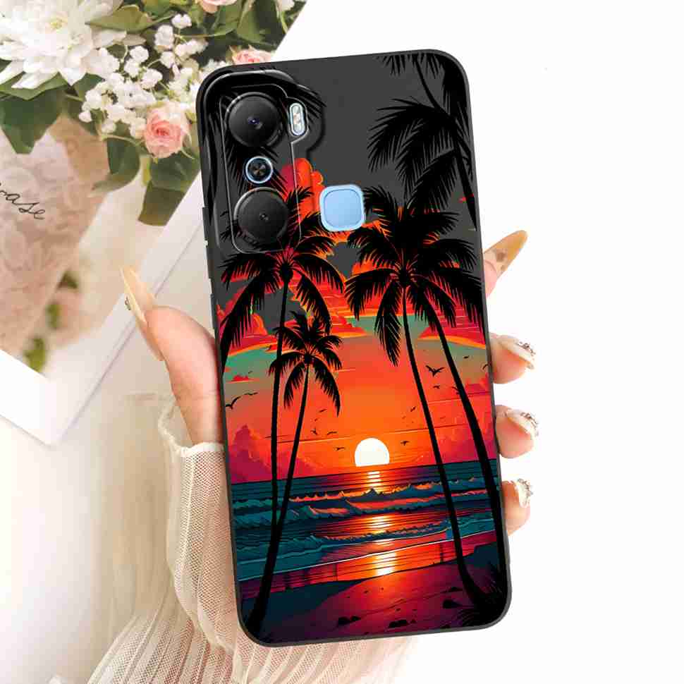 Чехол для Infinix Hot 12 Pro X668C Силиконовая задняя крышка Полная защита Для Infinix Hot 12Pro 6.6" Популярные узоры Корпус телефона