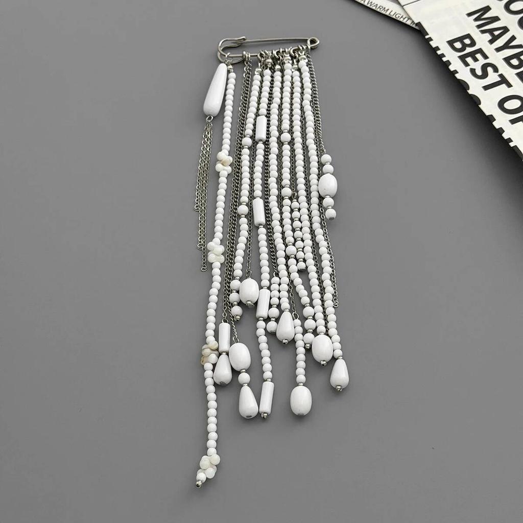 Salircon Classic Fashion Metal Chain Pendant Tassel Brooch Women Creative Handmade Personality Charm Trousers Pins Rock Jewelry